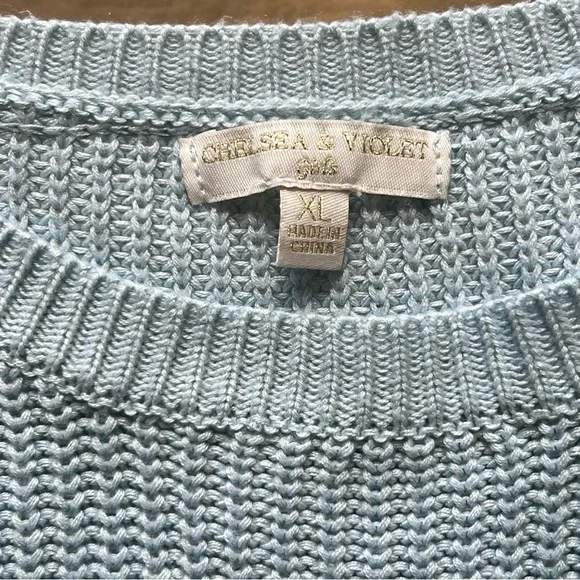 Chelsea & Violet Light Blue Knit Sweater - Picture 4 of 7